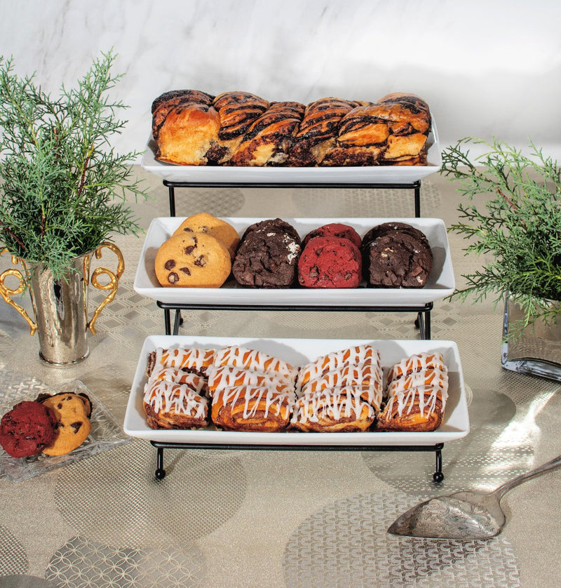 3-Tiered Gourmet Triple Bakery Gift Tray Set