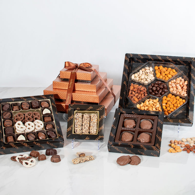 4 Tier Parve Executive	Indulgence Chocolate & Nuts Gift Tower 3