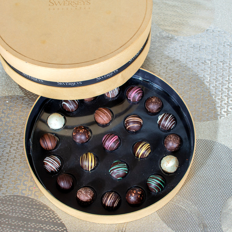 Elegant Gold Gourmet Truffle Assortment Gift Box