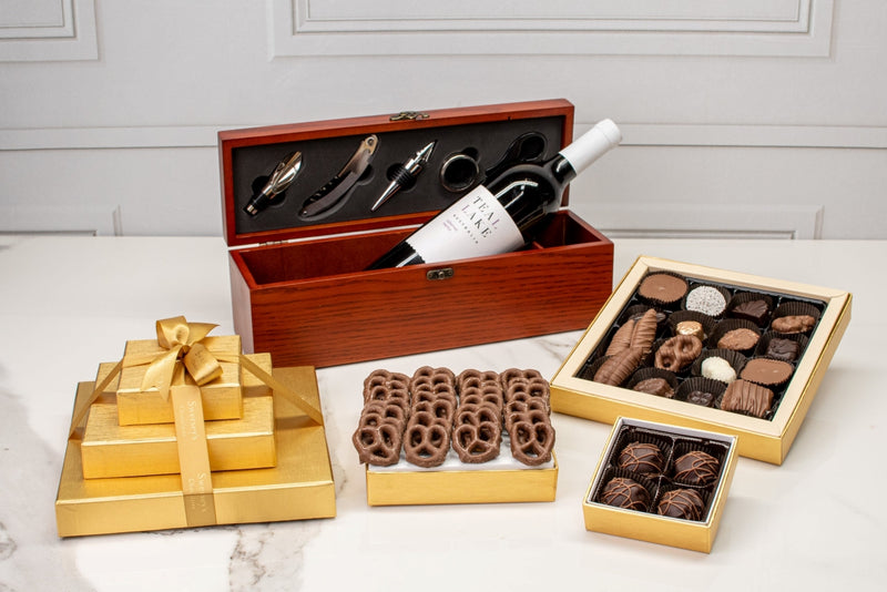 Executive Wine Chocolate 3 Tier Luxurious Gift Set