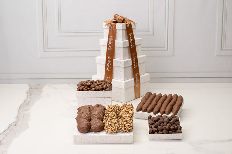 Grand Indulgence Signature White Speckled Gift Tower