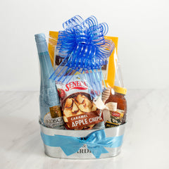 Luxe Rosh Hashanah Moscato Fruit & Chocolate Dipped Gift Basket 2