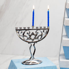 Marvelous Hanukkah Chocolate Snacks & Menorah Gift Tower 6