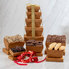 Purim Mishloach Manot Chocolate & Cookie 5-Tier Gift Tower