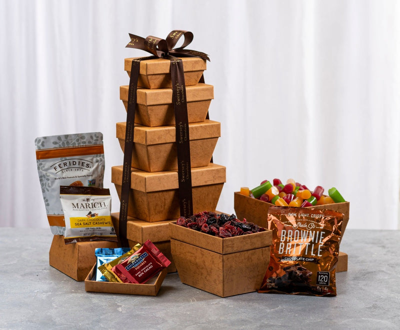 Spectacular 5 Tier Brown Gift Tower
