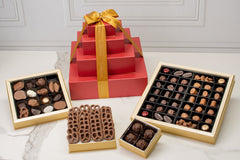 Designer 4 Tier Red Chocolate Gift Tower 