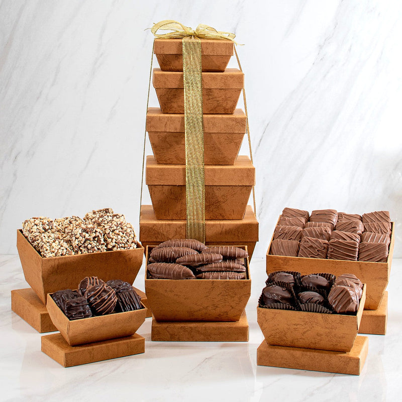 Deluxe 5-Tier Brown Chocolate Gift Tower