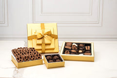 Deluxe Gold 3 Tier Kosher Chocolate Gift Tower