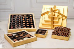 Deluxe Gold 4 Tier Kosher Chocolate Gift Tower